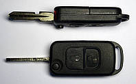 Корпус выкидного ключа MERCEDES W202, W210, C-class, G-class (Мерседес) 2 - кнопки, лезвие HU39