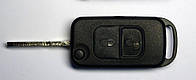 Корпус выкидного ключа MERCEDES W202, W210, C-class, G-class (Мерседес) 2 - кнопки, лезвие HU64