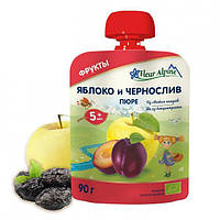 Детское фруктовое органическое пюре Fleur Alpine яблоко и чернослив, для детей с 5 месяцев, 90 г