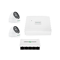 Комплект видеонаблюдения внутренний на 2 камеры GV-IP-K-W68/02 4MP (Lite)