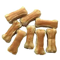 Ласощі для собак Пресована сиром'ятна кістка з курячої пасти Lucky Star, 5,5см, 200г