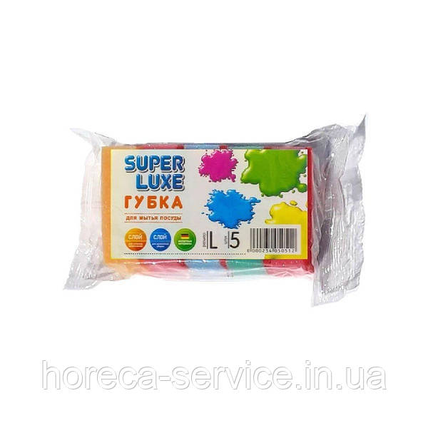 Губка кухонна "L" ТМ "Super Luxe" 5 шт., фото 1