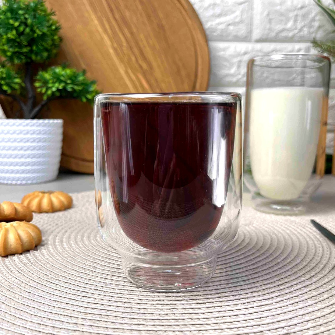 Склянка з подвійними стінками 280 мл на ніжці, фото 1