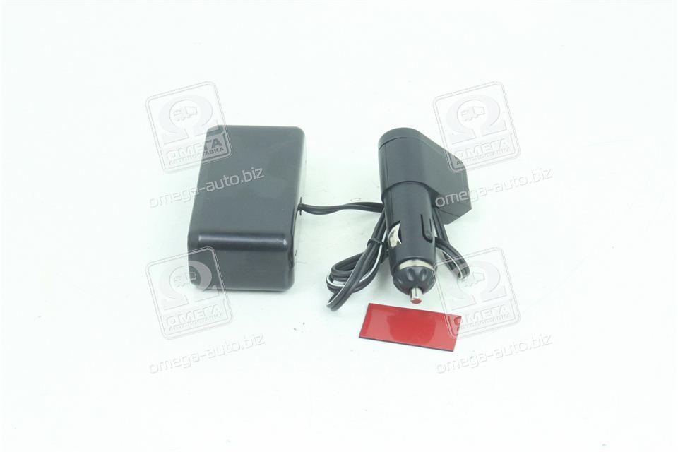 Розгалужувач прикурювача, 3в1, USB, 1000mA, подовжувач, LED індикатор, <ДК>