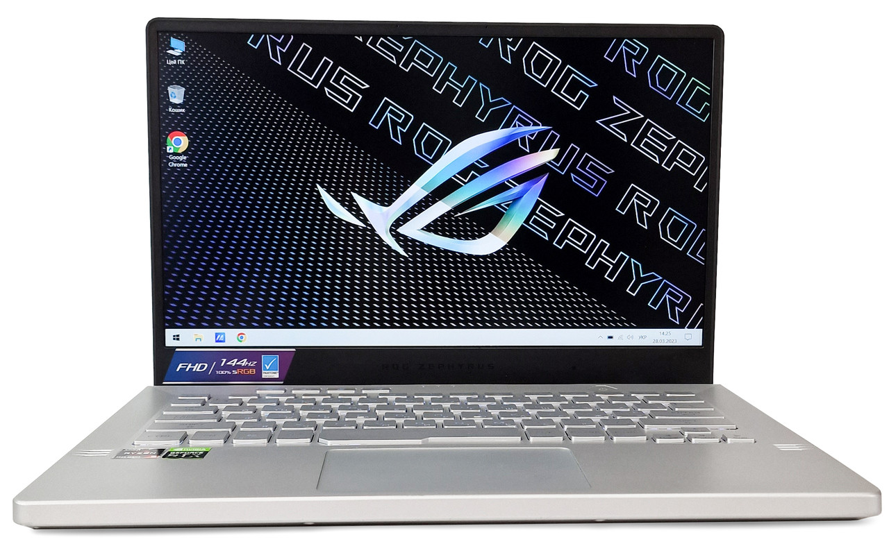Ноутбук Asus ROG Zephyrus G14 GA401QM: AMD Ryzen 9 5900HS/ DDR4 16ГБ/ GeForce RTX 3060/ SSD 1 ТБ/ 14" IPS