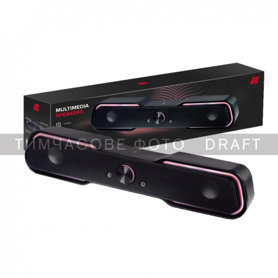 Акустична система (саундбар) 2E PCS101 RGB, 2.0, USB, Black