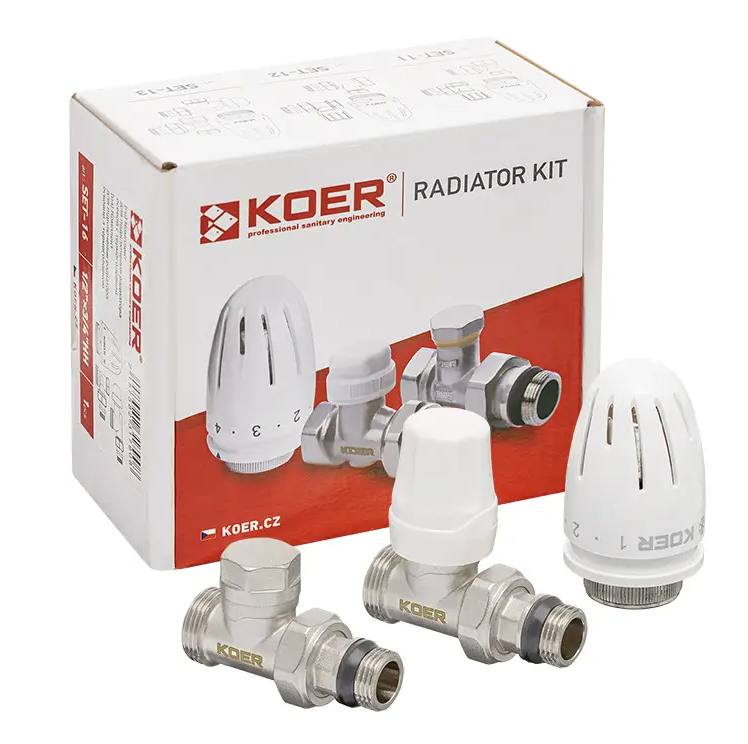 Комплект для Подключения Радиатора KOER SET-15 - 1/2"x3/4" (прямой) с ...