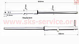 Амортизатор передній на мопед   Alpha  к-кт 2 шт.  (  L-655 мм; d — 27 мм, вісь 10 мм), фото 2