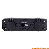 Авто панель приладів прикурювач USB розетка в авто прикурювач для машини вольтметр автомобільний, фото 4