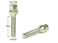 Болт C17A60 Z M12X1,50X60 Цинк Конус с выступом ключ 17 мм