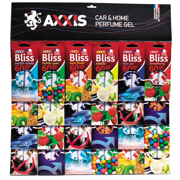 Ароматизатор AXXIS "MIX BLISS" планшеті 24шт (8 ароматів)