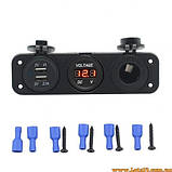 Авто панель приладів прикурювач USB розетка в авто прикурювач для машини вольтметр автомобільний, фото 8