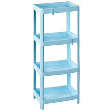 Полиця прямокутна Алеана 4-рівнева блакитно-крижана