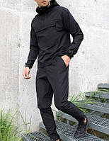 Спортивный костюм мужской демисезонный весна-осень комплектом (анорак + штаны). Живое фото