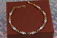 Браслет Xuping Jewelry солнечное сияние 17.5 см 4 мм золотистый