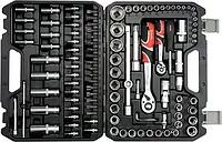 Набір торцевих головок: квадрат 1/2", 1/4" з інструментами, насадками. 108 шт (YATO)