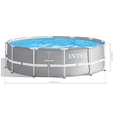 Каркасний басейн Intex 26716 (366x99 см) Картріджний фільтр-насос 2 006 л/год, драбина, фото 3
