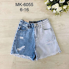 Шорти джинсові для дівчат, S&D, 6-16 років, № MK-6055