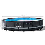 Каркасний басейн Intex 26326 (488x122 см) (Пісочний фільтр-насос 4 000 л/год, драбина, тент, підстилка), фото 4
