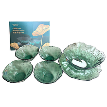 Набір тарілок скляний S&T 9212-00 6пр. (5 салатників + 1 тарілка)