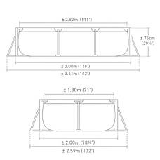 Прямокутний каркасний басейн Intex 28272 (300х200х75 см), фото 3