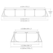 Каркасний прямокутний басейн Intex 28273 (450х220х84 см), фото 2