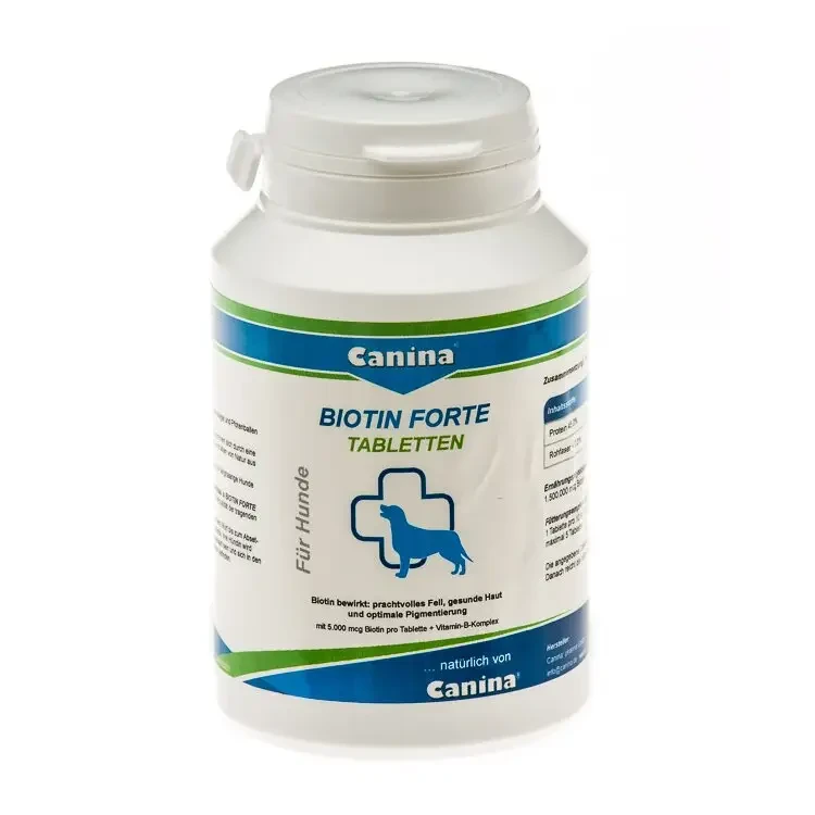 Вітаміни для собак Canina Biotin Forte для шкіри та вовни 60 таблеток 200 г, фото 1