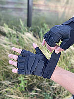 Тактические перчатки/тактичні рукавиці безпалі чорні