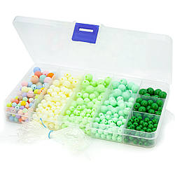 Набір для виготовлення прикрас №13, розмір 17,3х10х2,2см, в наборі 15 відділень, +-120г (приблизно 600шт.)