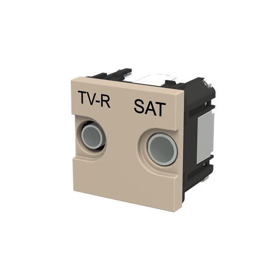 Розетка TV-R/SAT одинарна АВВ Niessen Zenit Шампань (N2251.3 CV)