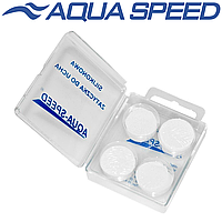 Беруши для плавания силиконовые Aqua Speed Silicone Ear's Plug, прозрачные (4шт.)