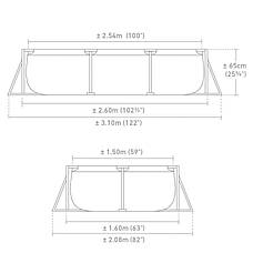 Каркасний прямокутний басейн Intex 28271 (260х160х65 см), фото 2