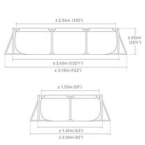Каркасний басейн Intex 28271 (260х160х65 см), фото 4