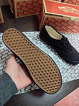 Кеди VANS Authentic ALL BLACK кросівки чорні ванси текстиль унісекс, фото 5