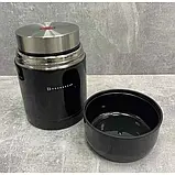 Термос ваккумний харчовий з окремою тарілкою 1000 мл Edenberg EB-3510 Термос для їжі з неіржавкої сталі, фото 3