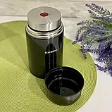 Термос ваккумний харчовий з окремою тарілкою 1000 мл Edenberg EB-3510 Термос для їжі з неіржавкої сталі, фото 10