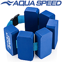 Пояс для аквафитнеса детский пояс для плавания Aqua Speed FLOTATION BELT PAS-6, синий (18-30 кг.)