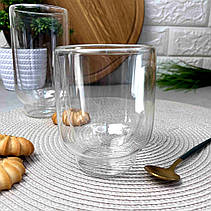 Склянка з подвійними стінками 280 мл на ніжці, фото 4