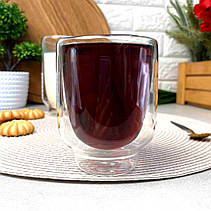 Склянка з подвійними стінками 280 мл на ніжці, фото 5