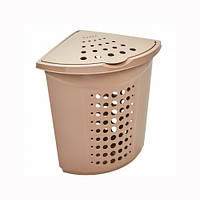 Кошик для білизни кутовий 45 л кремовий, Алеана