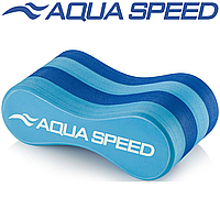 Колобашка для плавания Aqua Speed 4 layers Pullbuoy, сине-голубая (23.5 x 8.5 x 13 cм)