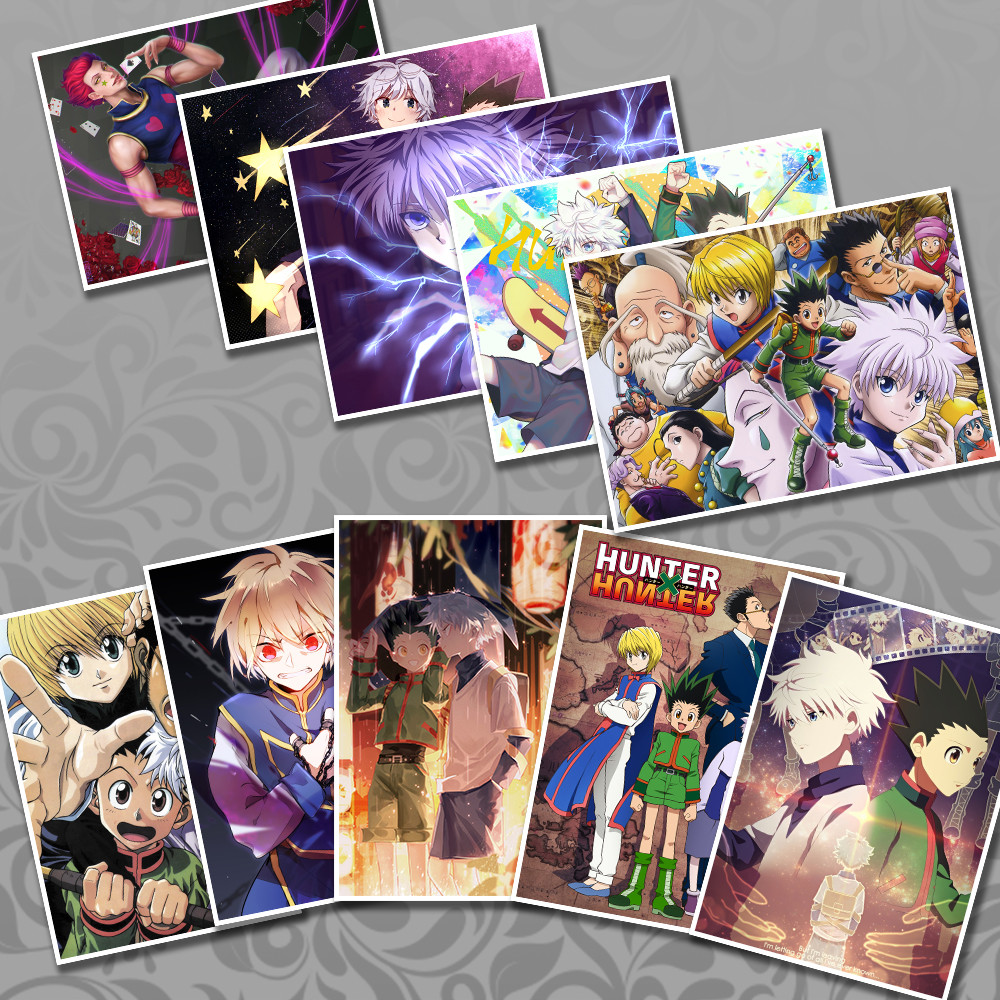 Набір плакатів (10 шт.) А4 Аніме Hunter x Hunter 000