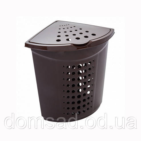 Кошик для білизни кутовий 45 л коричневий, Алеана