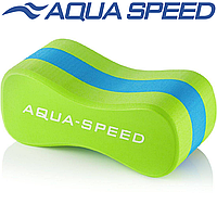 Колобашка для плавання Aqua Speed JUNIOR 3 LAYESR PULLBUOY, зелено-блакитна (20 x 8 x 10 см)