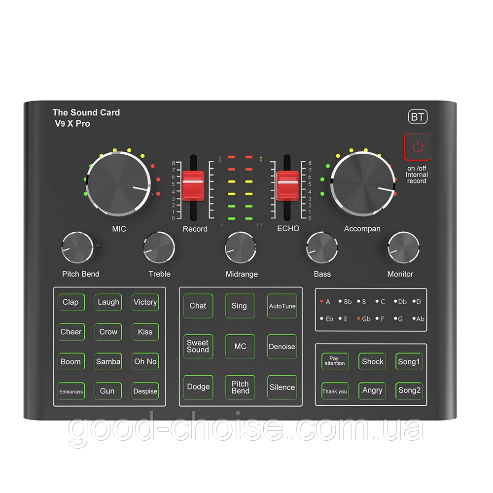 Студийный комплект для записи EL-V9XPro / Микрофон конденсаторный со стойкой + Многофункциональная аудиокарта - фото 4 - id-p1810448469
