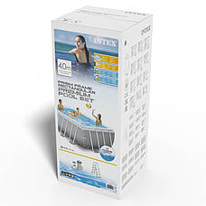 Каркасний прямокутний басейн Intex 26790 (400х200х122 см) (Картриджний фільтр-насос 2006 л/год, драбина), фото 4