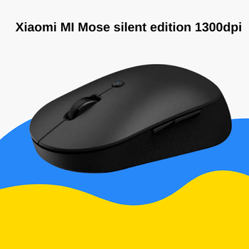 Бездротова оптична мишка Xiaomi MI Mouse silent edition 1300 dpi чорна