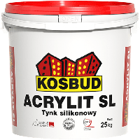 KOSBUD ACRYLIT-SL Штукатурка силіконова, баранчик з грануляцією зерна 1,0 мм, 1,5 мм, 2,0 мм 25 кг