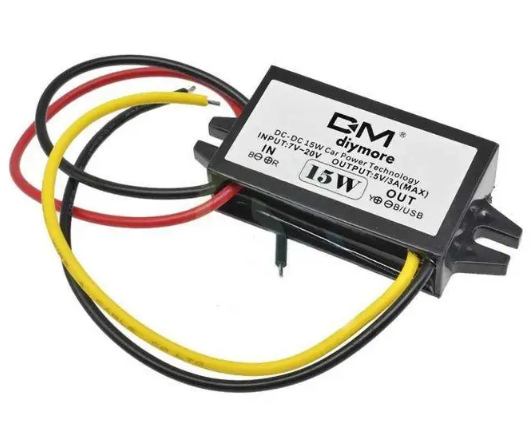 Автомобільний перетворювач з 12 V на 5 V 3 A для заряджання телефона, фото 1