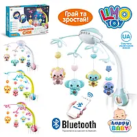 Музичний мобіль на ліжечко Limo Toy (4 види, 4 підвіски, музика, звук на укр, світло, проектор) HB 0007 ABCD